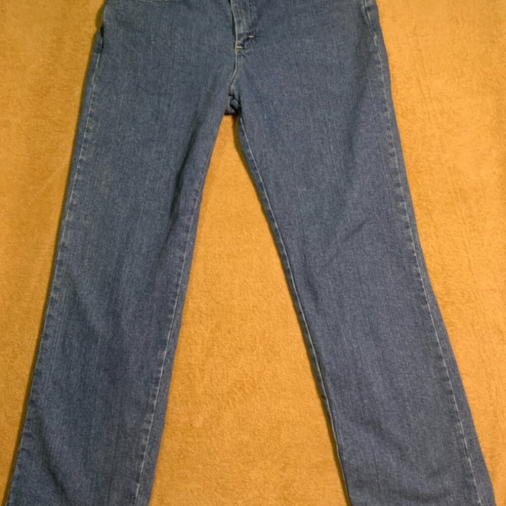 Vintage Riders Mom Denim Jeans Womens 8 P Blue Straight Leg Made USA 90s‎ (C)